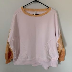 Free People Movement Pink and Orange Sweatshirt Size Large